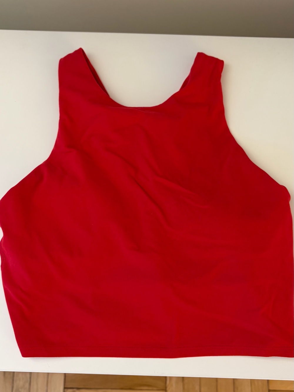 Athleta Red Racerback Crop Tank